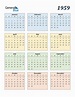 1959 Calendar (PDF, Word, Excel)