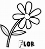Dibujo de una sencilla flor - Dibujos para colorear