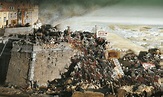 Asedio otomano de Viena 1683. Los otomanos asaltando las murallas ...