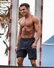 Zac showed off his toned body when he filmed Baywatch in March 2016 ...