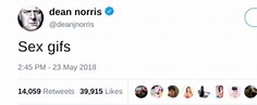 The Dean Norris 'sex gifs' tweet is what we all needed this Friday