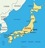 Japón en un mapa - Mapa del japón (Asia Oriental - Asia)