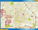 Raleigh downtown biggest wall map | Largest wall maps of the world.