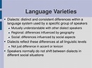 PPT - Language Varieties PowerPoint Presentation - ID:341476