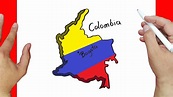 Como dibujar el mapa de Colombia paso a paso y muy facil - YouTube