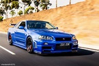 Skyline GT-R R34 on TE37s - Farmofminds