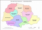 Geografia em Foco: Mapa das mesorregiões do Paraná