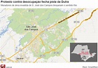 G1 - Via Dutra é fechada em ato contra despejo em São José dos Campos ...