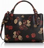 Coach Borough in Floral Print Leather Black 33623 | Leather satchel bag ...