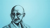 Gandhi Jayanti 2nd October concept animation with mahatma Gandhi ...