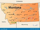 Carte du Montana illustration de vecteur. Illustration du diagramme ...