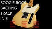 BOOGIE ROCK BACKING TRACK IN E - YouTube