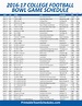 Bowl Games Schedule Printable - 100 Best Games Online