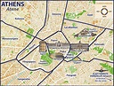 Athènes quartier de la carte - Athènes carte des quartiers (la Grèce)