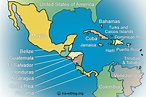 Amerika Qendrore - harta gjeografike e Amerikës Qendrore - Shqipëria ...