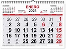 Calendario 2024 horizontal con espiral 36 x 54 cm 12 hs 54 ml