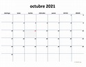 Calendario Octubre 2021 de México | WikiDates.org