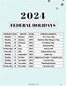 Usa Holidays Calendar 2024 - Eleen Harriot