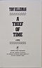 A THIEF OF TIME. A Novel. Signed by author | Tony b. 1925 Hillerman ...