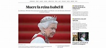 Isabel II: Así informa la prensa extranjera la muerte de la monarca ...
