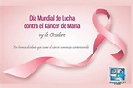 19 de Octubre DIA MUNDIAL DE LA LUCHA CONTRA EL CÁNCER DE MAMAS. - APUNCA
