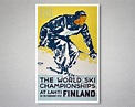 The World Ski Championships at Lahti Finland Travel Poster - Arty Posters