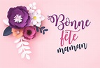 Carte a fleurs Bonne fête Maman - Carte gratuite Carte fête des mères