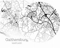 Gaithersburg mapa DESCARGA INSTANTE Gaithersburg Maryland | Etsy