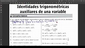 Semana 8: Identidades Trigonométricas auxiliares de una variable |3ro ...