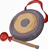 Ilustración De Gong De Instrumento Musical Moderno Amarillo PNG ...