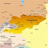 Cities map of Kyrgyzstan - OrangeSmile.com