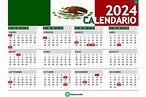 Calendario 2024 México con Días Festivos para Imprimir