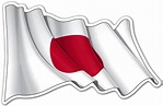 Bandera de Japón Ondeando | Pegatinas, Bandera de japón, Pegatinas para ...