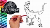 Blue Velociraptor From Jurassic World Fallen Kingdom Drawing and ...