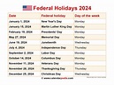 Us Holidays Calendar 2024 - Jan 2024 Calendar