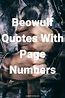 35 Beowulf Quotes With Page Numbers and Line Numbers | Ageless Investing