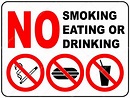 Signos de prohibición para fumar, comer y beber 2023
