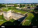 Frankreich, Blaye. Die Zitadelle von Blaye an der Gironde-Mündung ...