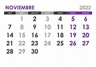 Calendario Noviembre 2022 Para Imprimir - Calendario Dicembre