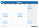 Calendário Junho 2013