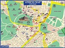 Mappa di Atene turistica: attrazioni e monumenti di Atene