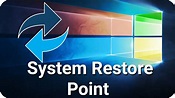 System restore point Windows 10 create & use - YouTube