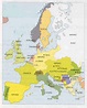 Historia: Mapa de Europa antes de la 1ª guerra mundial.