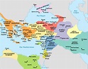 Mapa político do Levante em 89 a.C., com o Reino do Ponto de Mitrídates ...