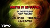 Keith Harling - Write It In Stone (Karaoke) - YouTube