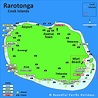 Map of Rarotonga in the Cook Islands showing Hotel Locations