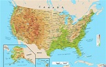 Geographic Usa Map - Физическая карта США / Physical Map of USA ...