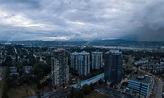Vista panorámica aérea de Surrey City en el Gran Vancouver, Columbia ...