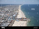 Aerial view of Point Pleasant Beach, New Jersey (facing North Stock ...