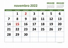 Calendário Novembro 2022 | WikiDates.org